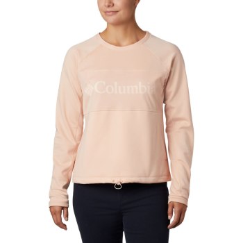 Columbia Windgates Fleece Crew, Sudaderas Rosas Para Mujer | 974105-KXN